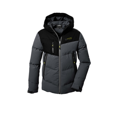 Killtec Winter Jacket Kow 376 in Down Look (windproof and waterproof, breathable, PFC-free) anthracite grey children